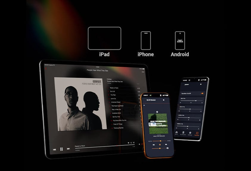 Aplikacja Fosi Audio i pilot Bluetooth do streamera S3
